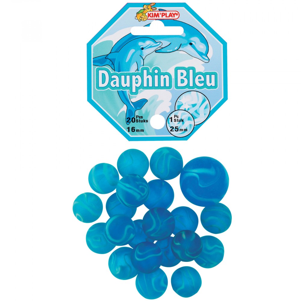 20 BILLES + 1 CALOT DAUPHIN BLEU – LES MUSARDISES